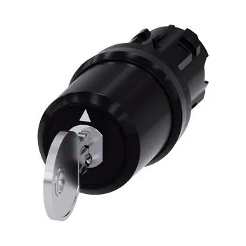 Stykač SIEMENS Spínač klíčový BKS, 22 mm, kulatý, plast, vytažení klíče I+O+II 3SU1000-5PL11-0AA0