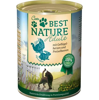 Krmivo pro kočku 12x400g Best Nature Cat Adult Drůbež a králičí vlhké krmivo pro kočky