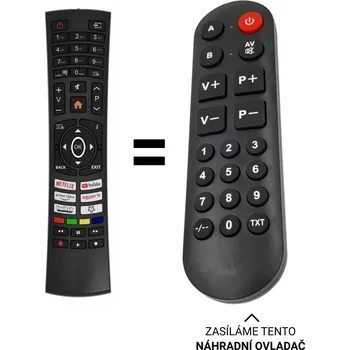 Dálkový ovladač Hyundai RC4590P náhradní dálkový ovladač pro seniory.