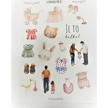 Dětské zboží Samolepky MINIMEE journal - Je to holka!