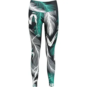Dámské kalhoty Dámské dlouhé legíny premium ALTISPORT VOJ/ALW001LEG01 ČERNÁ/TYRKYSOVÁ XS