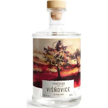 Pálenka Lihovar Poněšice Poněšická Višňovice 50% 0,5l