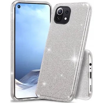 Pouzdro na mobilní telefon Kryt Motorola Moto E32 / E32s třpytky stříbrná