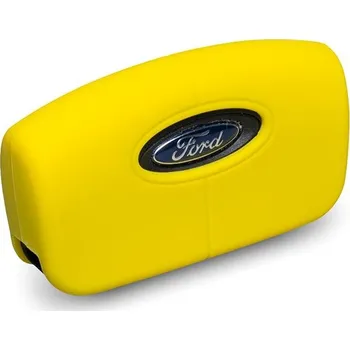 Ochranné silikonové pouzdro na klíč pro zahnutý klíč Ford, barva žlutá