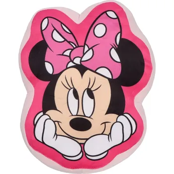 Polštář Dětský veselý polštářek s motivem Minnie, bílý