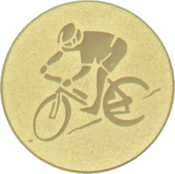 Emblém horské kolo, pr. 25 mm, zlato