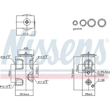 Ventil klimatizace Expanzní ventil, klimatizace NISSENS 999426