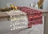 Vánoční osvětlení Glamour dekorační textilie bordó 198 LED teplá bílá