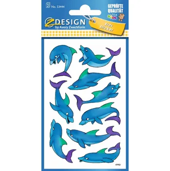 samolepka Avery Zweckform 53444 Dětské samolepky, 18 ks, motiv delfíni