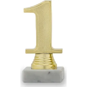 Figurka "1", zlatá, 12cm, včetně podstavce