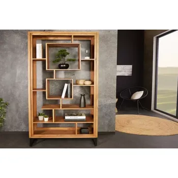 regál Policový regál Cubus Akazie (Velký policový regál z masivního dřeva 190cm.)