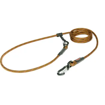 Vodítko pro psa Tamer Lanové vodítko EASYLONG TWIST | Mini | hnědé s fialovým a červeným proužkem - 608 Délka: 3,5 m