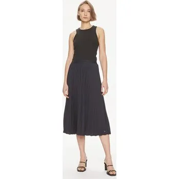Dámská sukně Tommy Hilfiger Plisovaná sukně Fluid WW0WW41793 Tmavomodrá Regular Fit 40