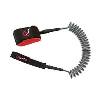 Leash COASTO Coiled 10' 8mm black/red - pojistný řemínek pro paddleboardy