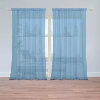 Záclona Záclony Modrá: 2 ks - 150x250 cm - Sablio