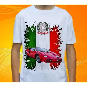 Pánské tričko tričko Lamborghini Countach 134 (tričko s osobním autem)