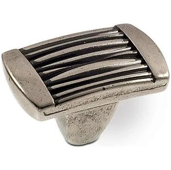 Nábytkové kování Rustikální úchytka CALIFORNIA, kovová, starostříbro, délka 37 mm 2163-37 ZN29