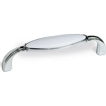 Nábytkové kování Úchytka vintage LENKA, kov / plast, chrom lesk, délka 106 mm 1973-106 ZN1 A4