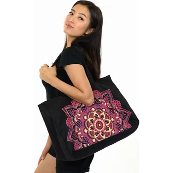 Kabelka Himalife Maxi kabelka Laulima - černá s růžovou