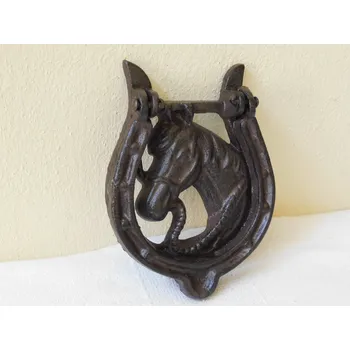 Klepadlo KOVOVÉ LITINOVÉ KLEPADLO NA VRATA ČI DVEŘE - KŮŇ