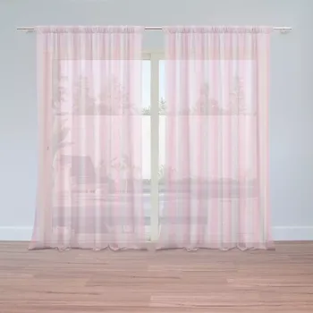 Záclona Záclony Růžové pruhy: 2 ks - 150x250 cm - Sablio