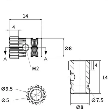 3D tisk BMG Ozubené kolečko
