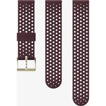 Řemínek na hodinky Řemínek Suunto 20mm Athletic 1 Silicone Strap Size S+M Burgundy Gold