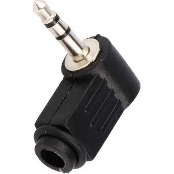Audio kabel Konektor JACK 3,5mm vidlice stereo plast 90°