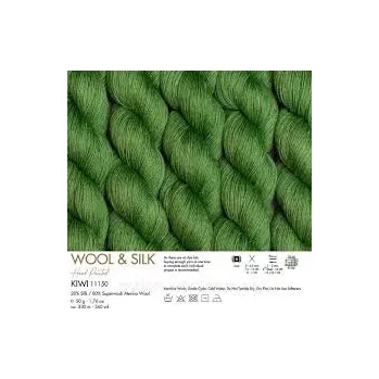Příze Gazzal Wool and silk 11150 zelená