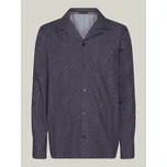 Pánská pyžamová košile UM0UM02992 02E tm modrá s potiskem - Tommy Hilfiger M