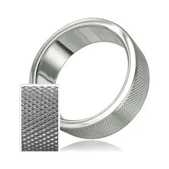 Erekční kroužek Slave4master Knurl 45 mm, ocelový erekční kroužek