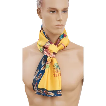 Šátek Šátek TETRAO bažanti na oranžovém podkladu s rámem