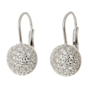 Náušnice Stříbrné naušnice s čirými zirkony STNAU1312F