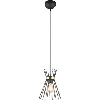 Trio R31531080 závěsné svítidlo Rod 1x40W | E27 | IP20 - výškově nastavitelné, zlatá/černá + K nákupu nad 3000 Kč dárek zdarma