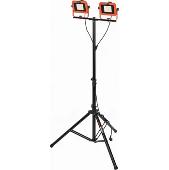 PowerPlus POWDP8035 - Aku LED svítilna na stativu 2x20V plus 220V 2x20W (bez AKU) + Ochranné brýle + pracovní rukavice v hodnotě 149,-