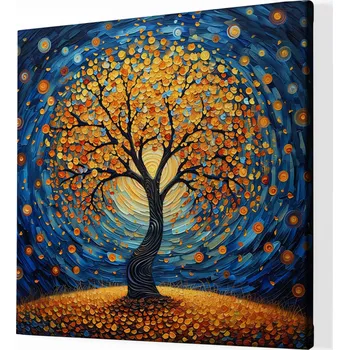 Obraz Obraz na plátně - Strom života Spirála propojení FeelHappy.cz Velikost obrazu (šířka x výška): 40 x 40 cm