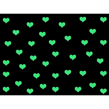 Samolepící dekorace 100 svítících srdíček samolepky na zeď arch 20 x 16,5 cm