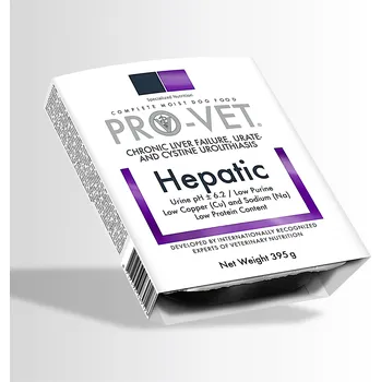 Krmivo pro psa PRO-VET Hepatic 395 g Pro psy při selhání jater a jaterní dietě