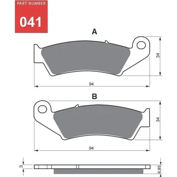 Brzda pro motocykl 041 K5 brzdové destičky GOLDFREN