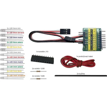 RC vybavení LED osvětlení modelů a maket DL8B