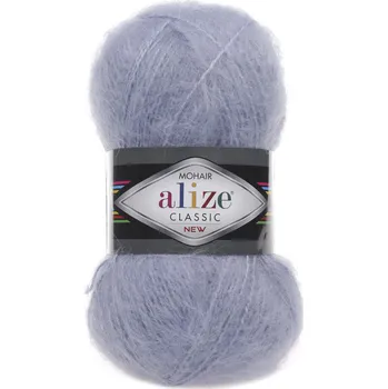 Příze Alize Mohair classic 224 světle šedá - nádech do fialova