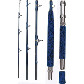 Rybářský prut WFT cestovní prut Sea King Traveller 2.15m 80lbs 400-2200g, 5 díl (Cestovní prut pro rybolov v hloubkách s těžšími nástrahami.)