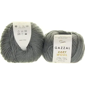 Příze Gazzal Baby Wool 818 tmavě šedá
