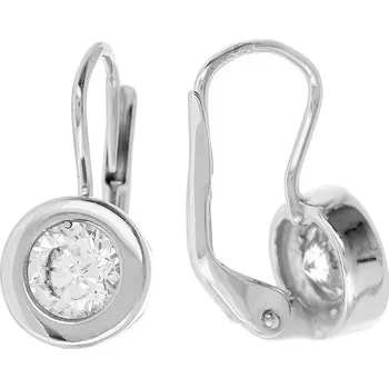 Náušnice Argento 66499 Stříbrné náušnice - čirý kulatý zirkon