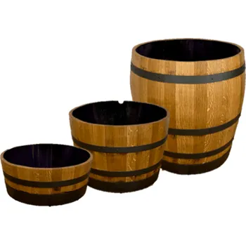 Květináč Sudový svět Dřevěný dubový květináč PREMIUM Velikost: malý