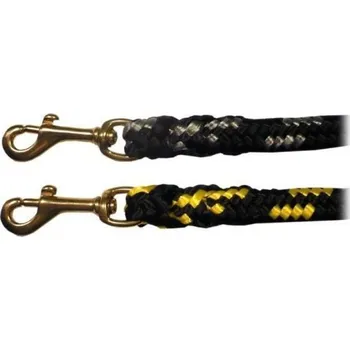 Vodítko duté lano mosazná spona 18 mm x 400 cm šedá