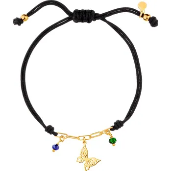 Náramek Náramek se sklem a prvky z pozlaceného stříbra – motýl - AP532-4256