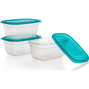 Dóza na potraviny Banquet Plastové dózy ACCASA 3 x 0,95 l tyrkysová