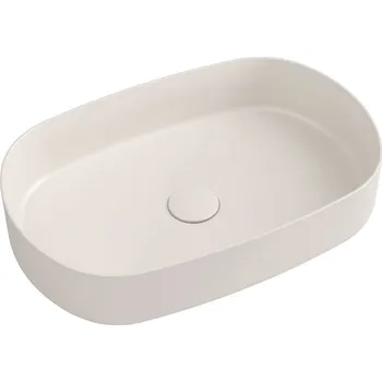 Isvea INFINITY OVAL keramické umyvadlo na desku, 55x36cm, ivory