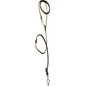 Vodítko pro psa Vypouštěcí vodítko - klíšťová karabina barva hnědá